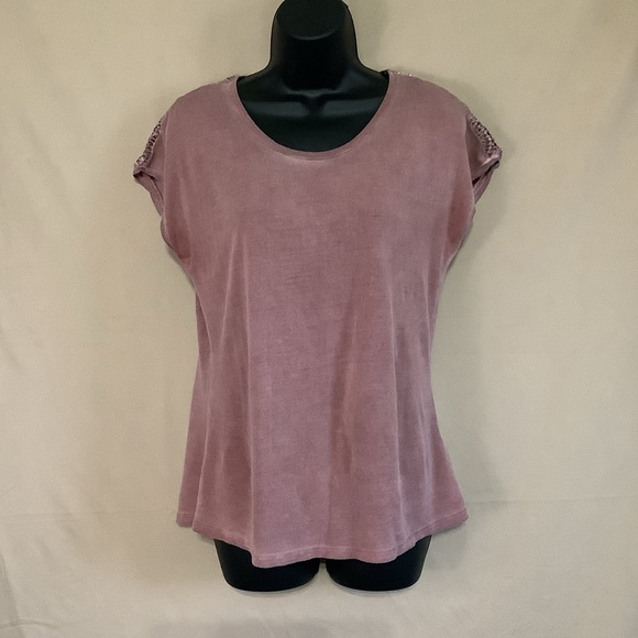 Danielle Womens Dove Lace Back Tee M - Picture 7 of 10